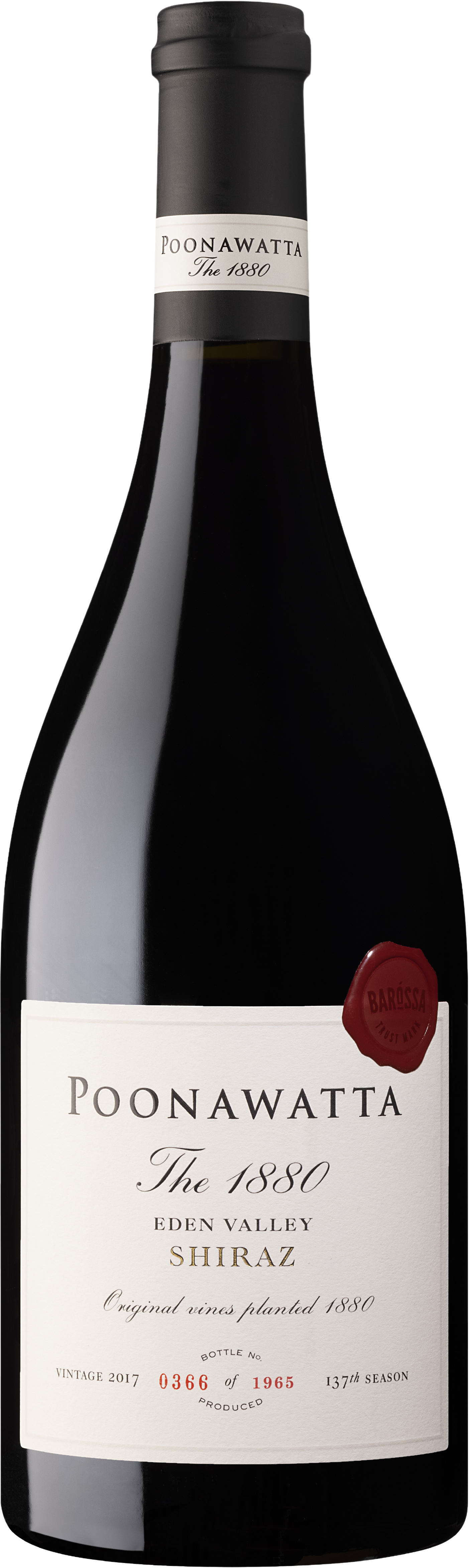 Poonawatta The 1880 Shiraz  2017 Eden Valley